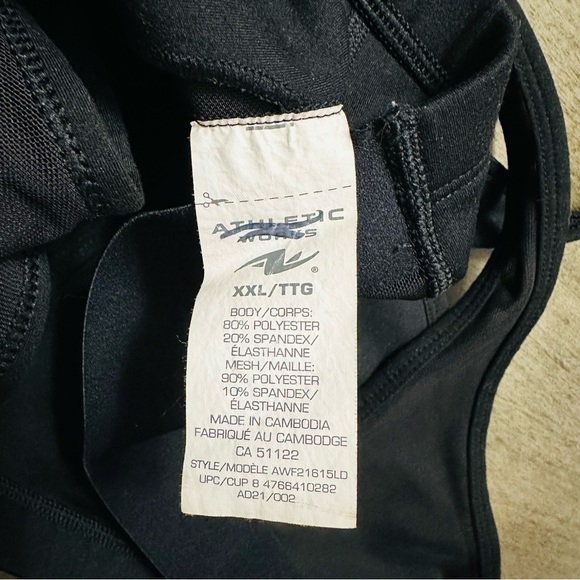 Athletic Works Black Sports Bra - Picture 3 of 3